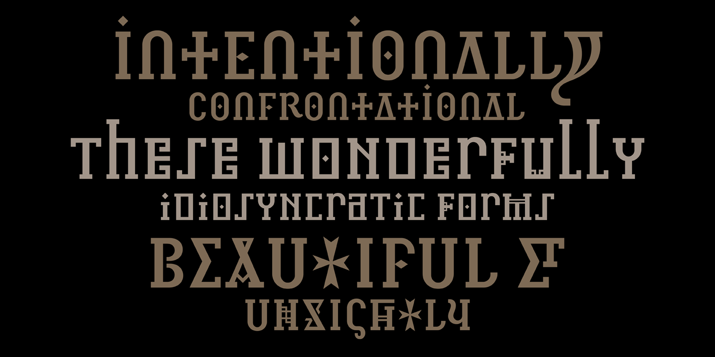 Пример шрифта Infidel Regular